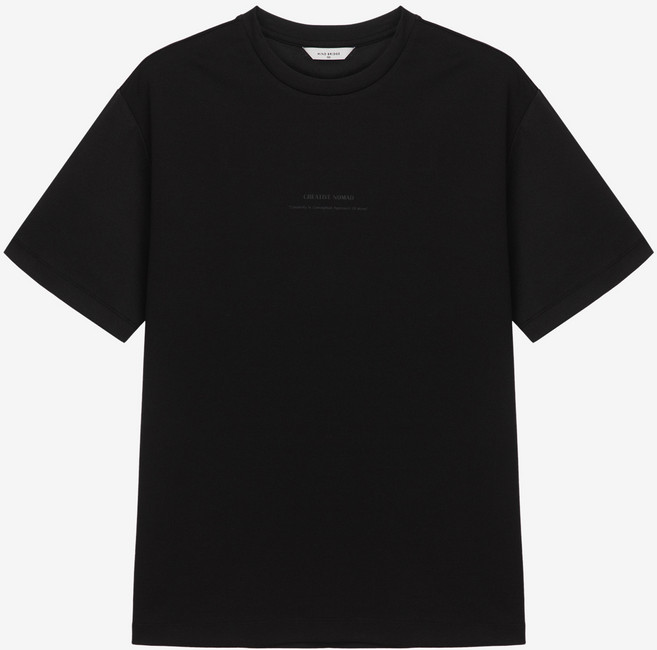 마인드브릿지 수피마 레터링 세미 오버핏 티셔츠 MYTS3101