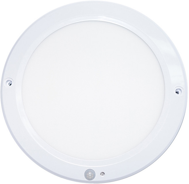 장수램프 LED 엣지 슬림 원형 센서등 20W 200mm, 전구색, 1개