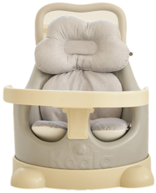 에시앙 P에디션 모노 클라우드 베개 + 라이너 + 아기의자 세트, 돌핀그레이(의자), 바닐라(트레이),  그레이시블루(패브릭)