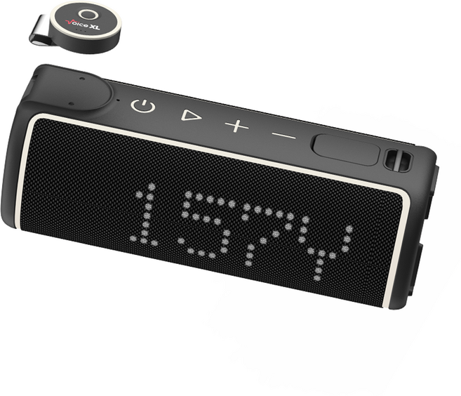 골프버디 골프 블루투스 연동 GPS 스피커 + 리모컨 세트, GB VOICE XL, 블랙 + 화이트