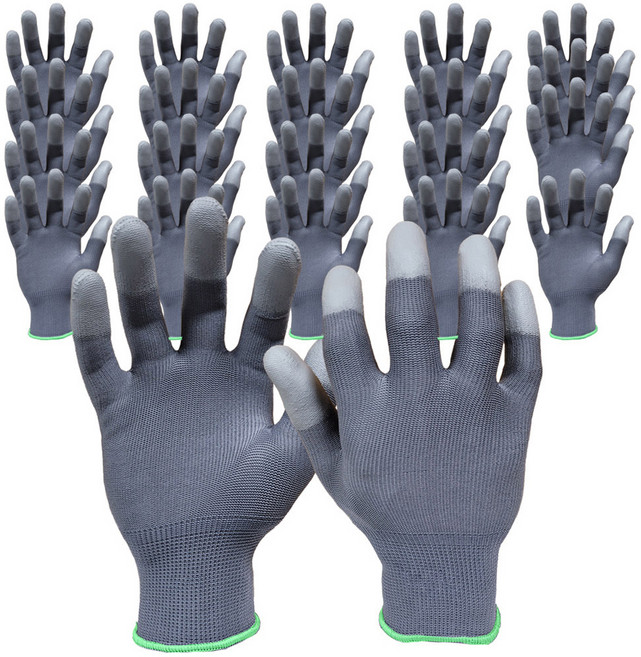 가드맨 PU 탑 손가락 손끝 코팅장갑 M, 그레이, 20개