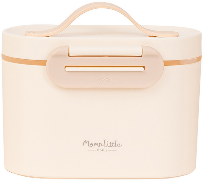 맘앤리틀 베이비 휴대용 분유케이스, 블라썸베이지, 1개