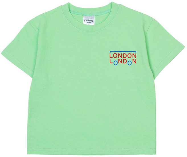 레인보우키즈 아동용 통기성 런던버스 반팔티