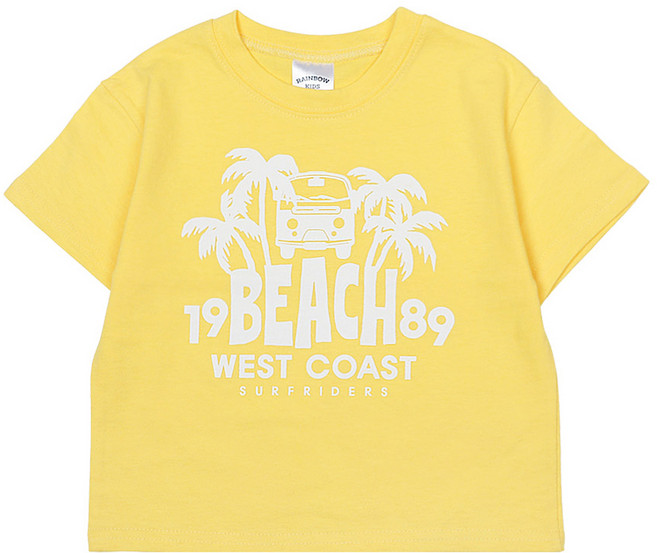 레인보우키즈 아동용 통기성 팜비치 반팔티