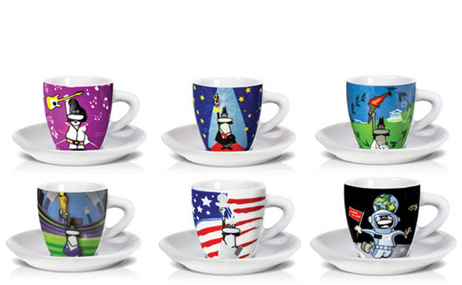 비알레띠 에스프레소잔 6인조세트, 혼합색상, 1세트