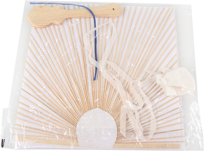 유니아트 그리기부채 대 종이 7p, 혼합색상, 1개