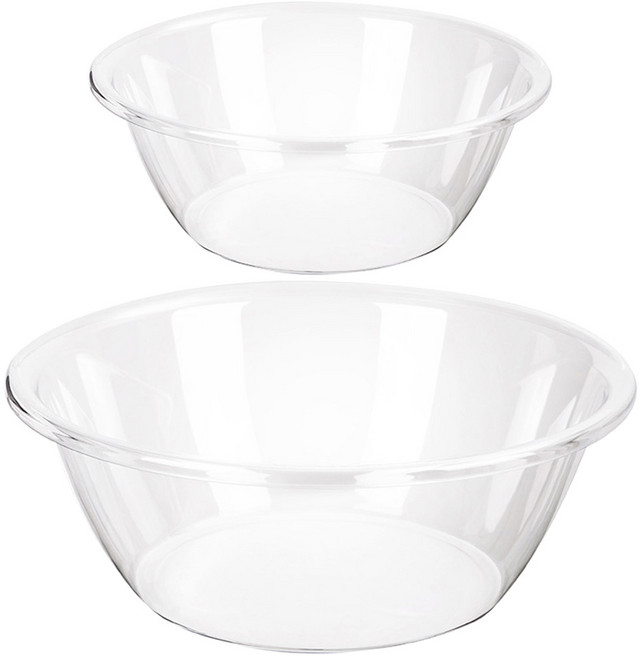 모나코올리브 클리어 라운드 대야 소형 + 대야 대형 세트, 투명, 1세트