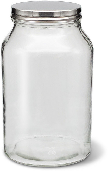 미르코리아 메탈글라스자 원형 유리 담금주병, 4L, 1개