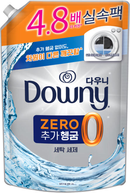 다우니 프리미엄 추가헹굼제로 액체형 세탁세제 리필, 1.4L, 1개