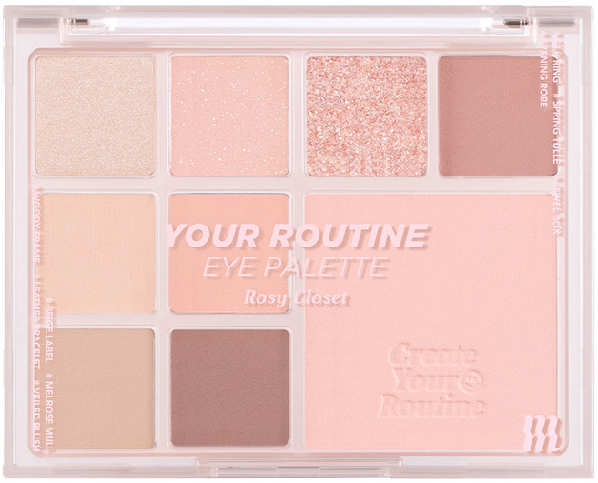 MERZY 日常九色眼影盤 12g, 03 薔薇花園, 1個