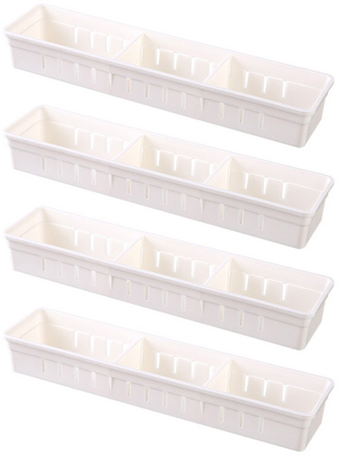 구디푸디 주방 서랍 정리 트레이 + 칸막이 2p 세트, 4세트