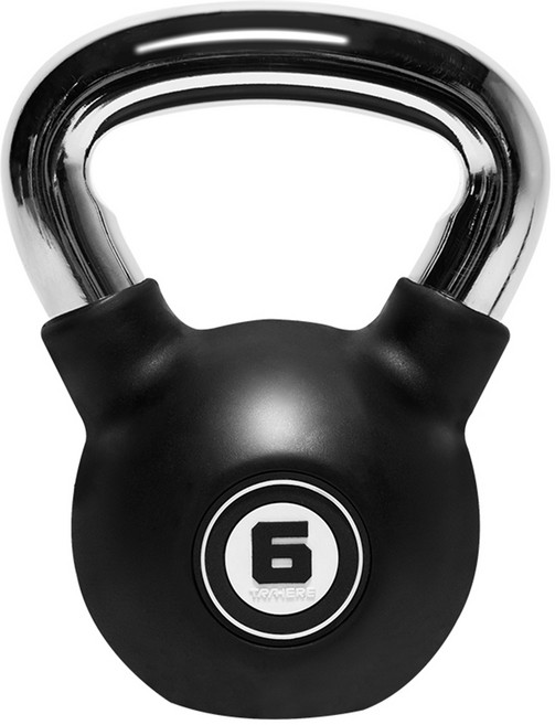 TRAHERE 鐵製壺鈴, 1個, 6kg, 黑色