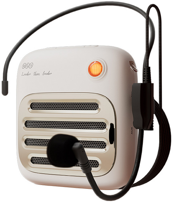 QCY 휴대용 미니 무선 확성기, QCY AMP1, 화이트, 1개