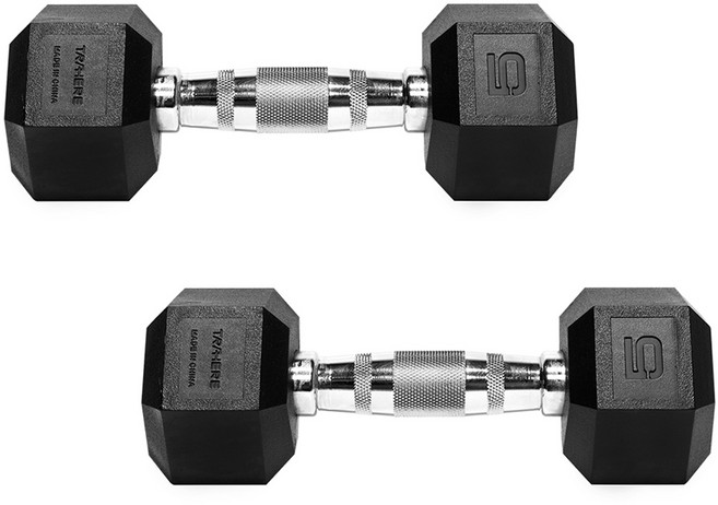 트라히어 PEV 육각 덤벨, 5kg, 2개