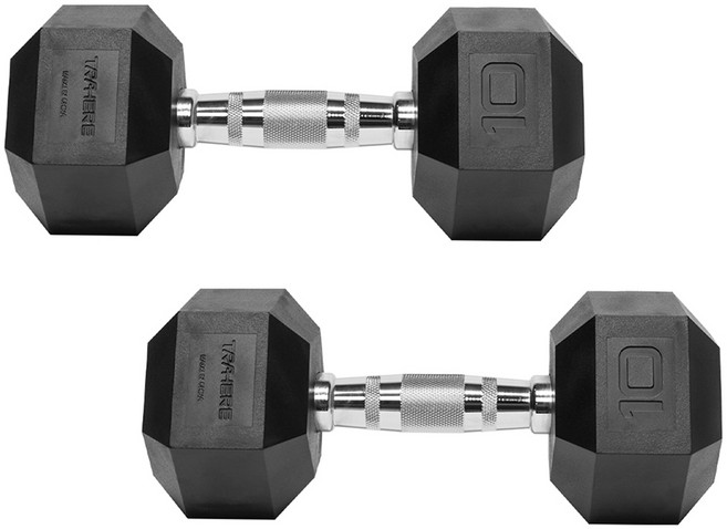 트라히어 PEV 육각 덤벨, 10kg, 2개