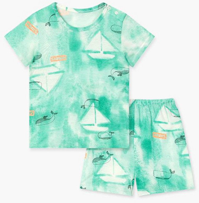 유니프랜드 아동용 쿨 5부 내의 상하 세트