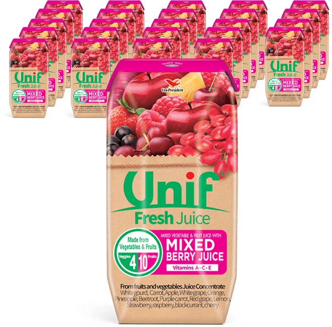 유니프 믹스 베리 주스, 200ml, 24개 - 쿠팡