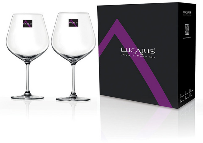 루카리스 오션글라스 도쿄 템테이션 버건디 와인잔, 740ml, 2개