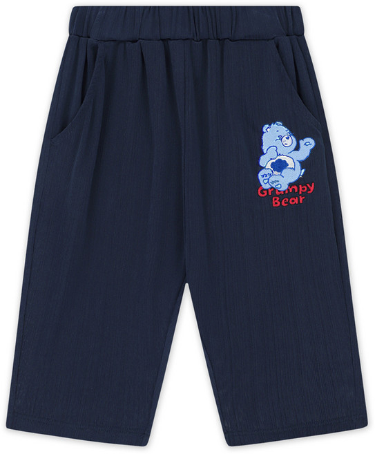 케어베어 아동용 냉감 통기성 그럼피베어 쿨링 7부 루즈 배기팬츠