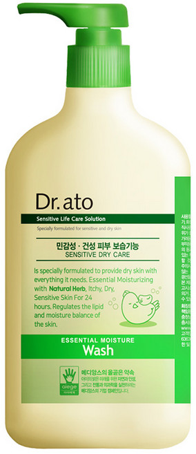 닥터아토 에센셜 모이스춰 워시 유아페이셜클렌져 마일드향, 500ml, 1개