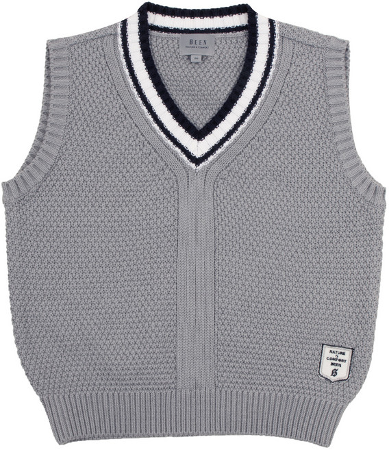 빈 여아용 케이브 브이넥 베스트
