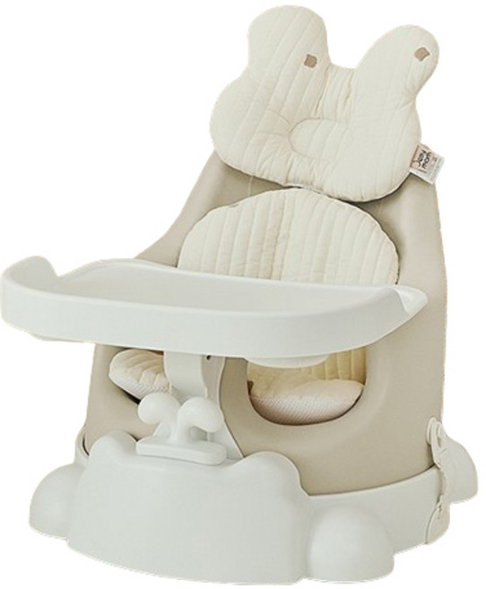 젤리맘 무나 부스터 체어 + 카트 + 트레이 + 꼬미 2종 세트, 애쉬크림(의자), 1세트