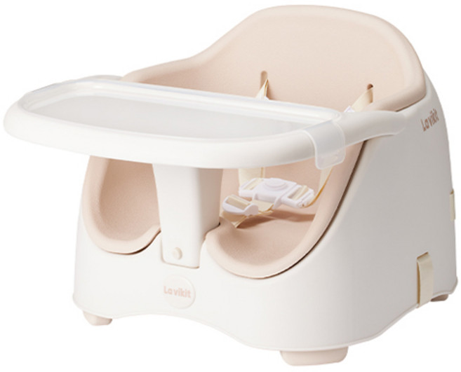 La vikit 嬰幼兒用 Cozy Kit 寶寶幫寶椅 椅子 + 餐盤組, 中性米色