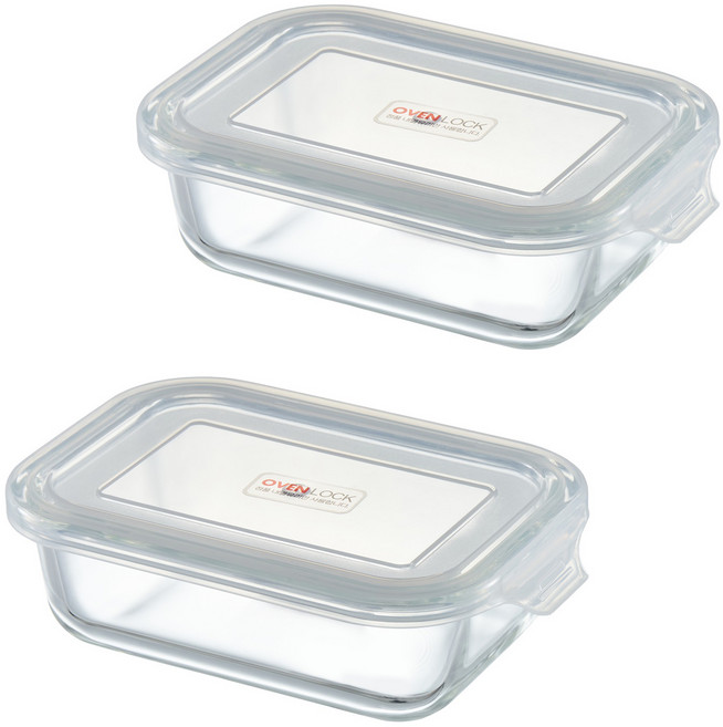 오븐락 아트웨어 원터치 직사각용기 3호 1040ml, 2개, 단품