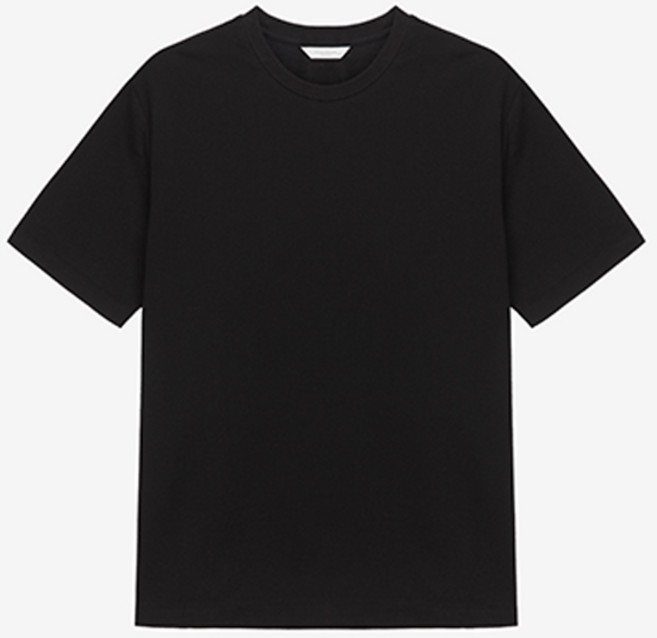 MIND BRIDGE 男女通用鬆餅格紋T恤 MYTS3123, 黑色