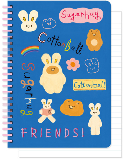 Monolike Unmatched Friends A5 線圈橫線筆記本 Series.2, 1個, 03 藍色