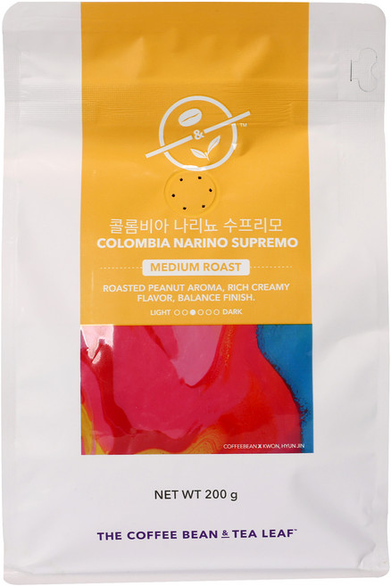 커피빈 콜롬비아 나리뇨 수프리모 원두, 홀빈(분쇄안함), 200g, 1개