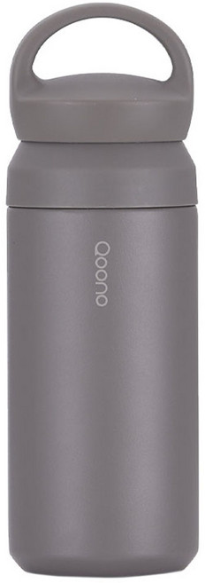 PNPOONGNYUN Kkuno 2in1 便攜式隨行杯, 1個, 暖灰色, 350ml