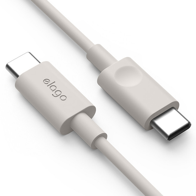 엘라고 60W PD C to C 고속 충전 케이블, 스톤, 1개, 1m