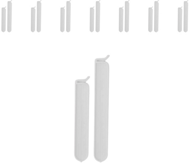 스틱 봉지집게 대형 8p + 특대형 8p 세트, 화이트, 1세트
