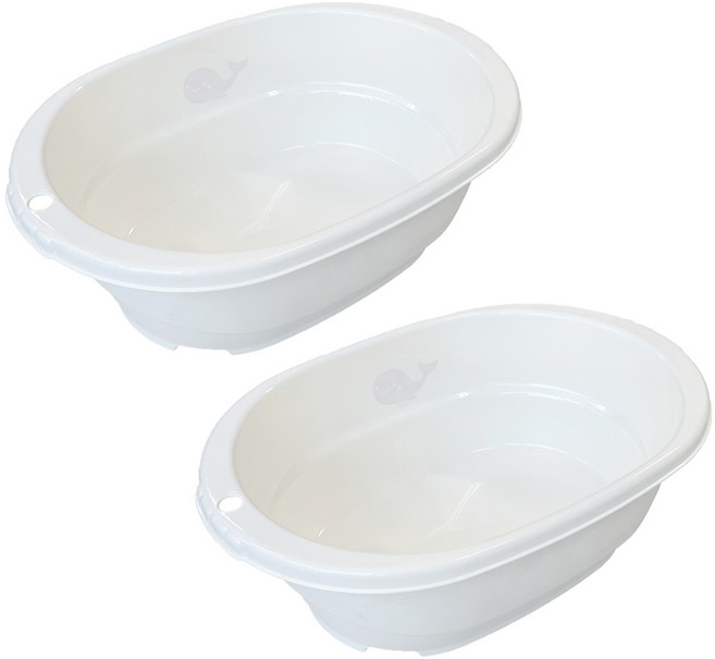 버드시아 돌고래 목욕통 유아욕조 2p, 아이보리