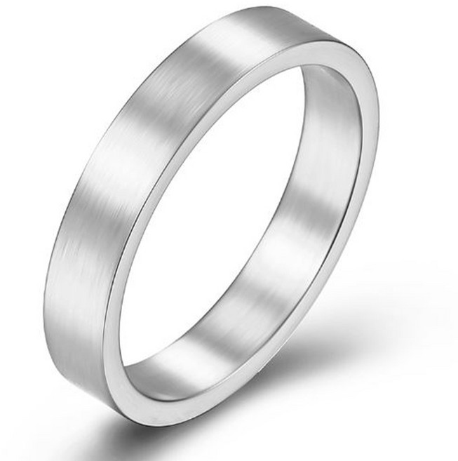 젤루나 써지컬 6mm 무광 볼드 플랫 평판 레이어드 반지 B-03