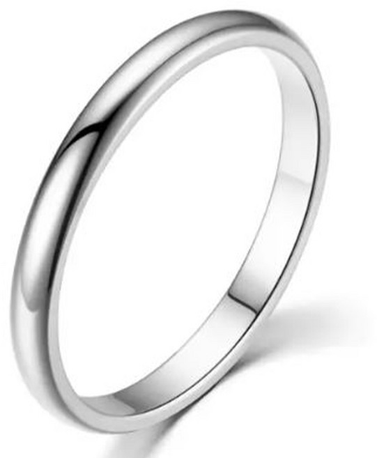 젤루나 써지컬 2mm 레이어드 슬림 유광 라운드 반지 B-02