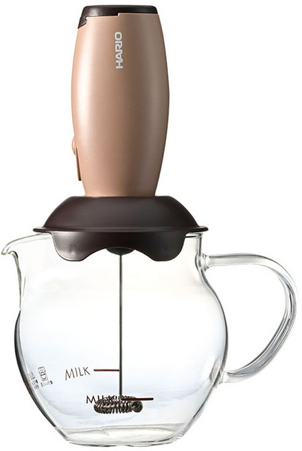 하리오 우유 거품기 밀크크리머 큐트 CQT-45BR, 브라운, 1개