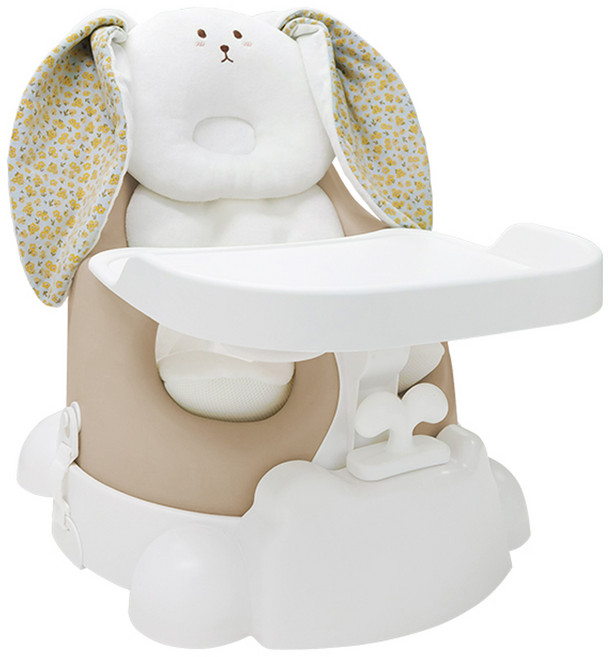 젤리맘 유아용 무나 부스터체어 바니 5종 세트, 앰버베이지(의자), 민트플라워(짱구베개), 1세트