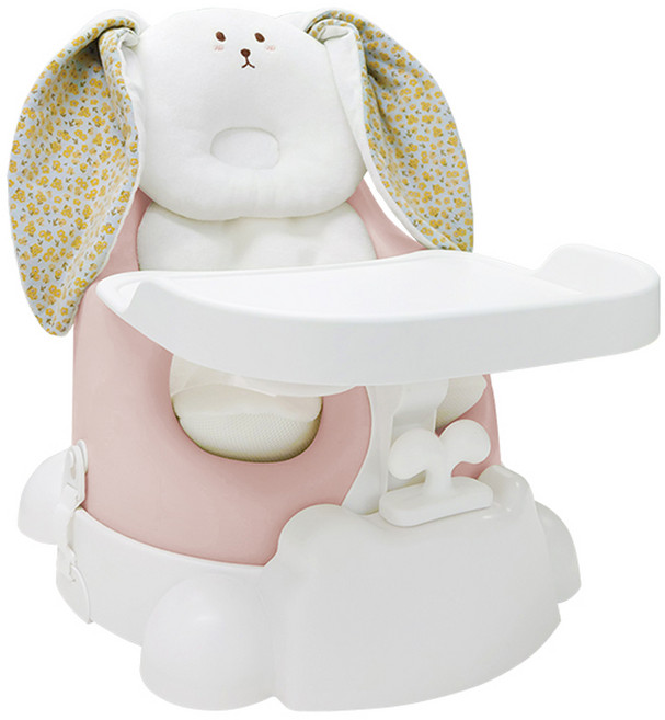 젤리맘 유아용 무나 부스터체어 바니 5종 세트, 피치핑크(의자), 민트플라워(짱구베개), 1세트