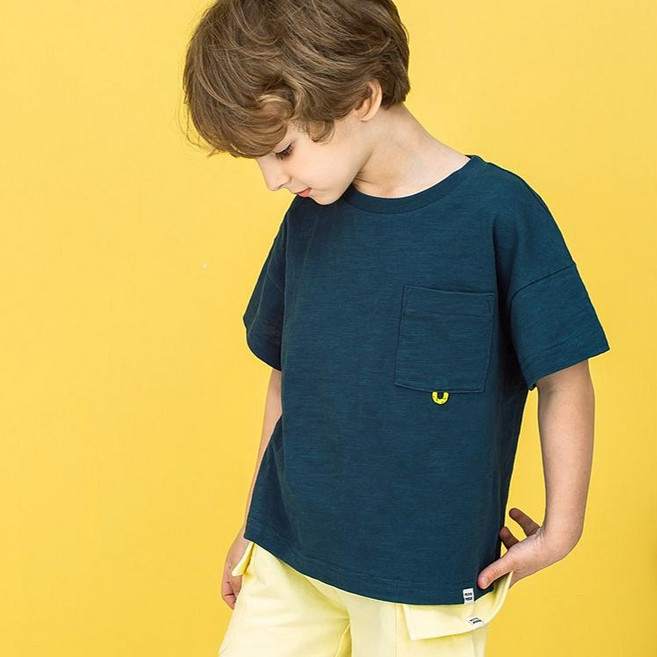 쁘띠뮤 아동용 통기성 썸머 포켓 티셔츠 GMECT51