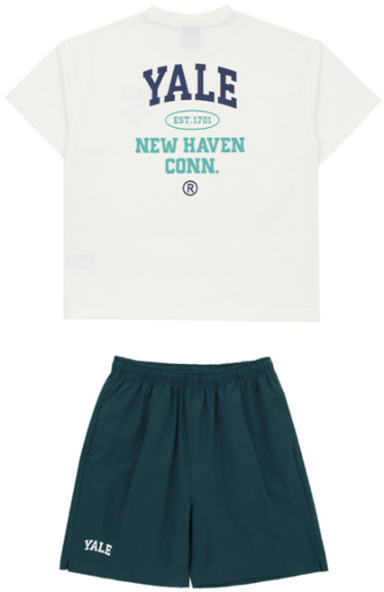 예일키즈 아동 주니어 베이직 코튼반팔+우븐팬츠 셋업 세트 YJCCSUD23051