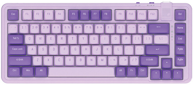 레드빈 더베러 핫스왑 기계식 키보드 A1 피치축 무선 텐키리스 저소음, 블루베리스무디, A1-82-VT-PEACH