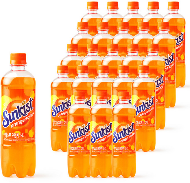 광동제약 썬키스트 오렌지 소다, 24개, 600ml