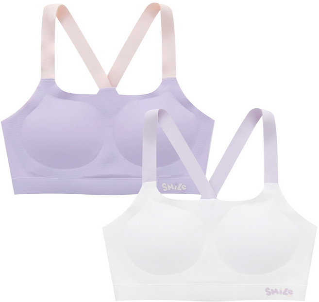 주니데이 심리스 라인A 학생 브라 2종 세트