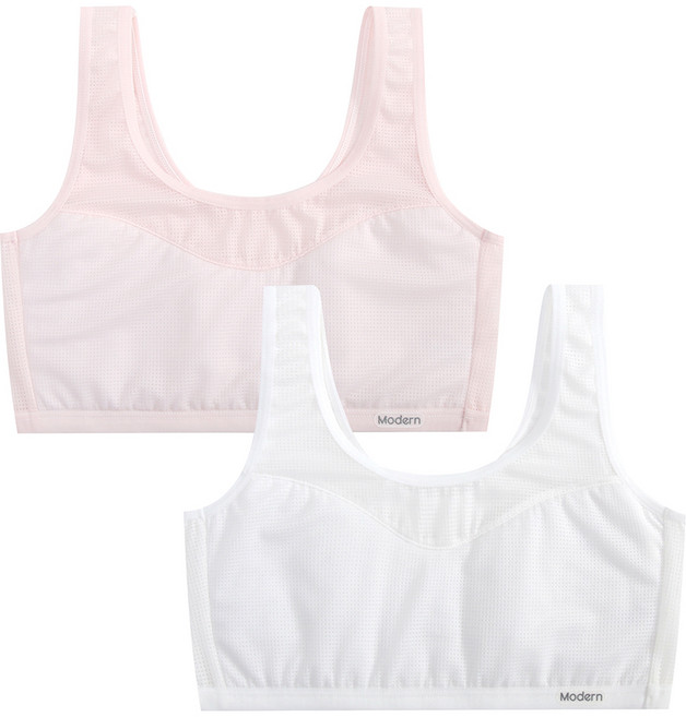 주니데이 메쉬 파스텔A 학생 브라 2종 세트