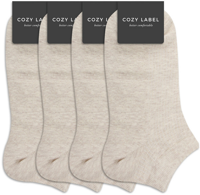 코지라벨 남성용 착감기는 편안한 골지 발목양말 4켤레