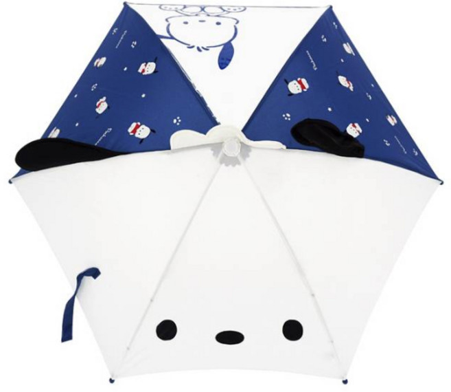 산리오 포차코 47 페이스 패턴 입체 아동 우산 NUHKU10100