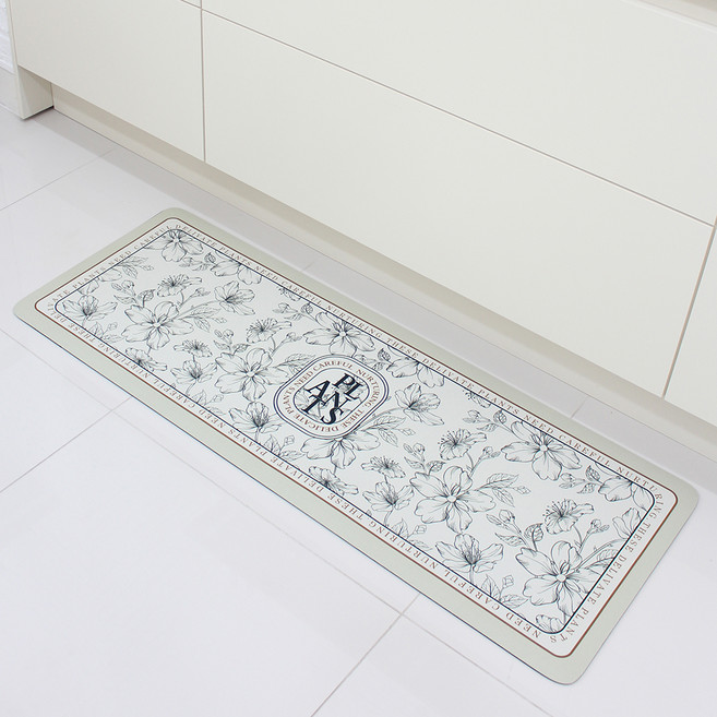 포시엘라 빨아쓰는 규조토 발매트 북유럽 목련 스퀘어, 아이보리