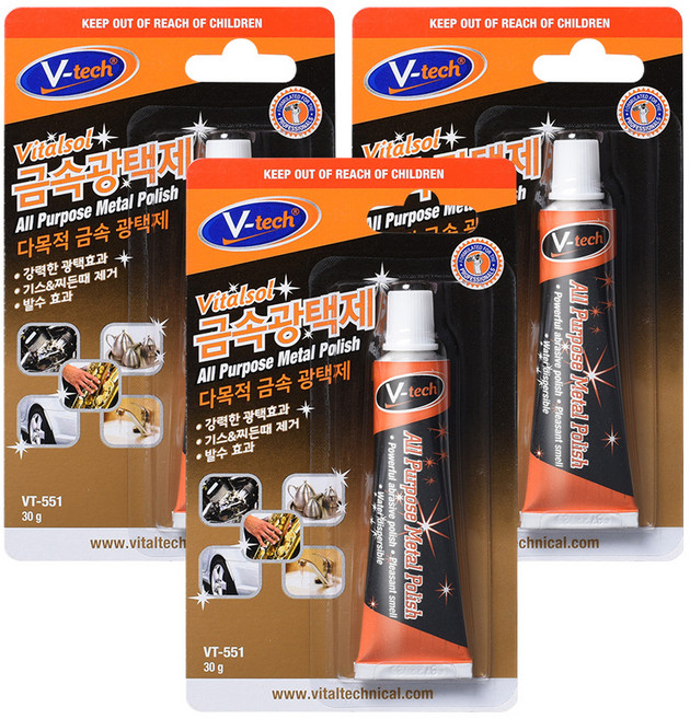 Vtech 금속광택제 30g VT-551, 3개